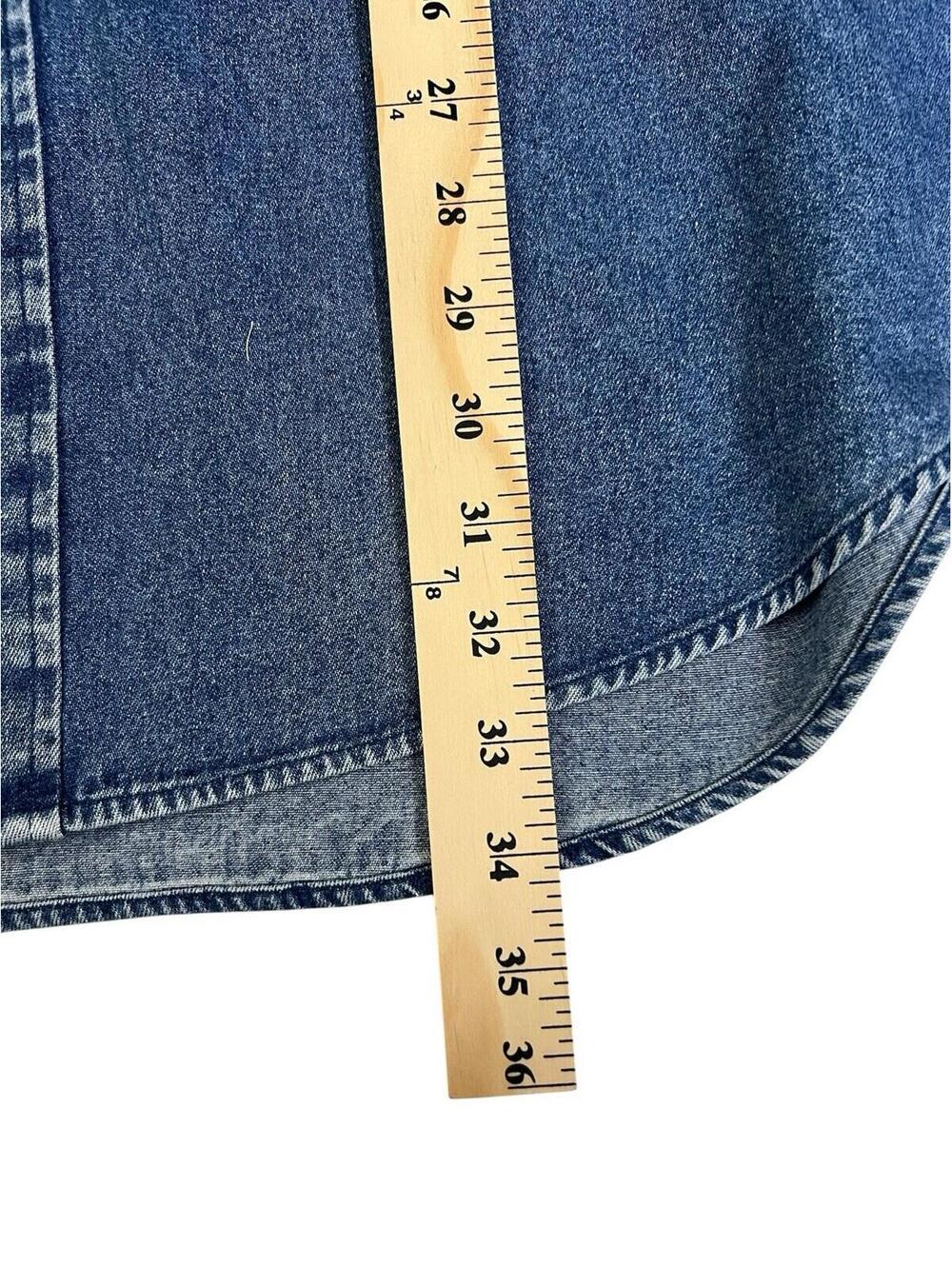Tommy Hilfiger Shirt Mens Large Blue Denim Button Front Crest Logo Casual - Picture 5 of 5